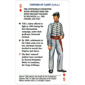 Uniforms of the Civil War žaidimo kortos